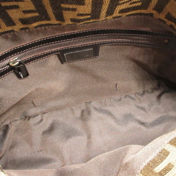 Fendi Mamma Bucket 8BR001 Zucca pattern canvas brown shoulder bag 0721FENDI - Picture 5 of 8